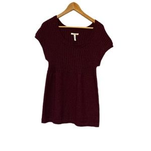 Old Navy Knit Maternity top with ribbed design and baby doll style w/cap sleeves